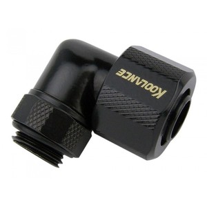 Rotary Elbow Compression Fitting for 10mm x 13mm (3/8in x 1/2in) *Black*, G 1/4 BSPP [FIT-L10X13-BK]