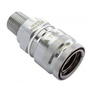 QDT4 EPDM Female Quick Disconnect No-Spill Coupling, Male Threaded, 3/8 NPT [QDT4-FN38]