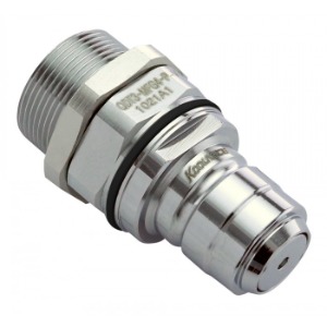QDT3 Viton Male Quick Disconnect No-Spill Coupling, Panel Female Threaded G 1/4 BSPP [QDT3-MFG4-P-V]
