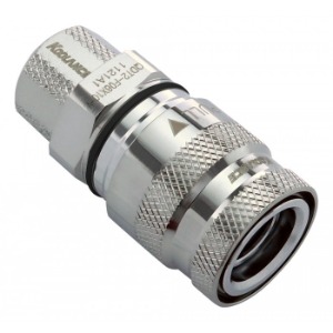 QDT2 Viton Female Quick Disconnect No-Spill Coupling, Compression for 06mm x 10mm (1/4in x 3/8in) [QDT2-F06X10-V]