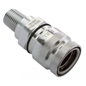 QDT3 Viton Female Quick Disconnect No-Spill Coupling, Male Threaded, 1/4 NPT [QDT3-FN14-V]