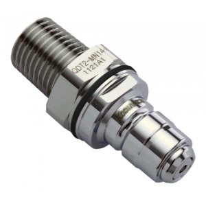 QDT2 Viton Male Quick Disconnect No-Spill Coupling, Male Threaded, 1/4 NPT [QDT2-MN14-V]